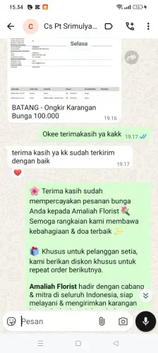Testimonial Papan Bunga air hitam