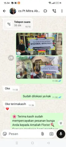 Testimonial Papan Bunga air hitam