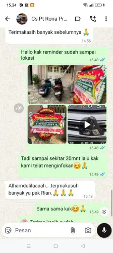 Testimonial Papan Bunga air hitam