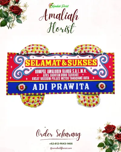 Karangan Bunga Ucapan Selamat air hitam